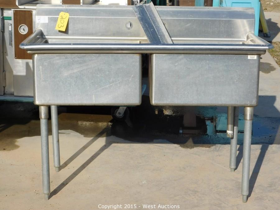 ... Equipment ITEM: Stainless Steel Commercial Sink with Galvanized Legs