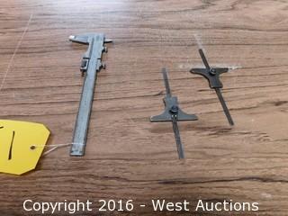 Vermies Caliper and (2) Depth Gauges