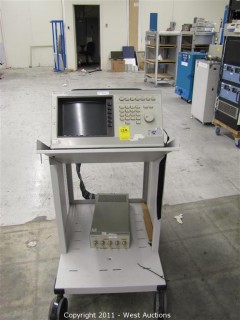 HP Digitizing Oscilloscope Mainframe,and HP 54122A Four Channel Test Set on Instrument Cart