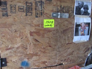 Contents of Wood Cabinet - Sawzall Blades, Drill Bit Sets and Lots of Other Tools and Supplies