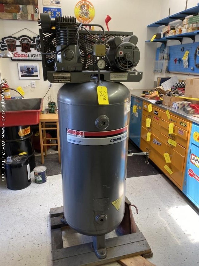 West Auctions Auction Cub S Garage Auction Item Sanborn Air Compressor