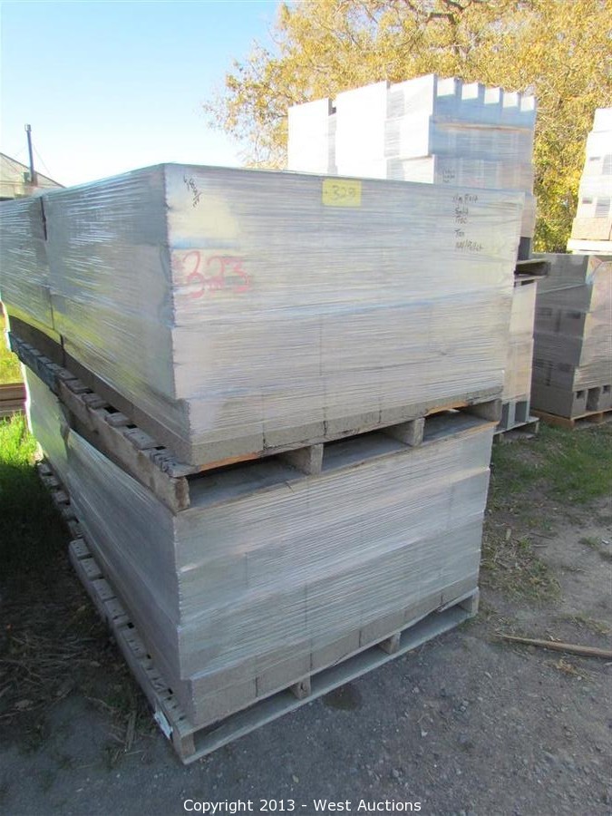 West Auctions Auction Stone Pavers, Concrete Blocks, and Retaining