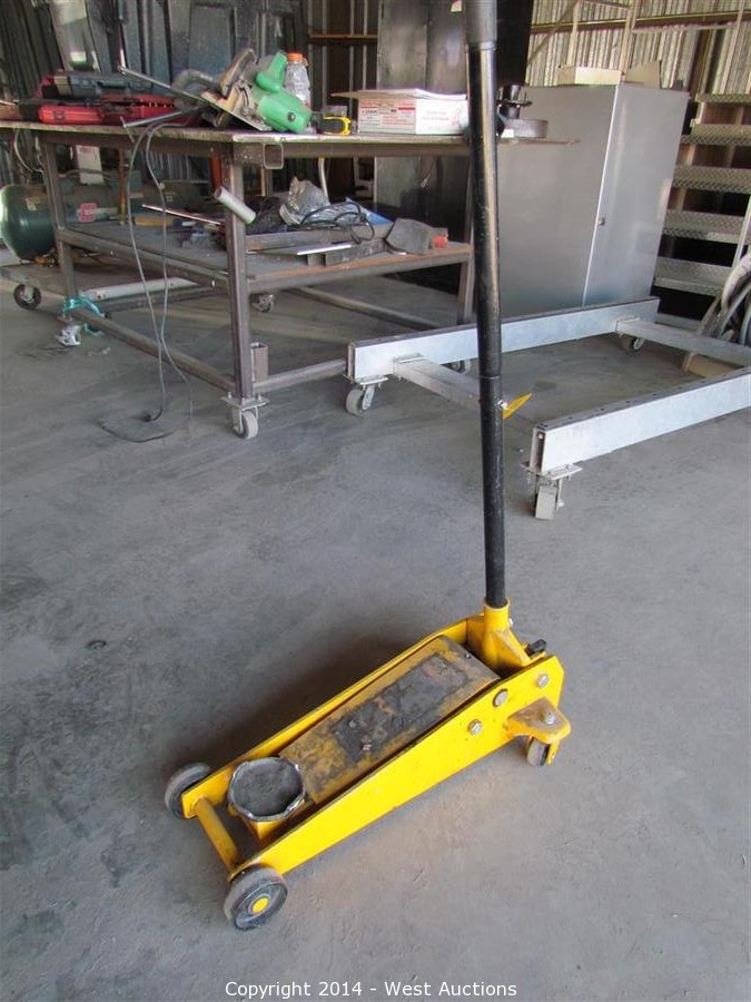 West Auctions Auction Nissan Forklift Equipment And Tools From Storage Warehouse Item Performance Tool 3 Ton Floor Jack