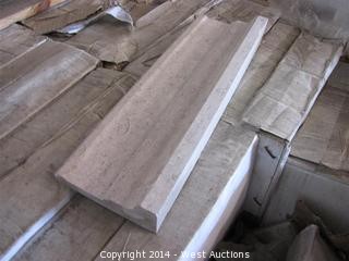 Crate of Arcadian Stone Collection Cornice Stone Molding Multi Rose Honed 4"x12"x1.5"