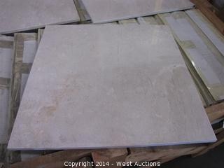 Crate of 18"x18"x1/2" Botticino Polished Natural Stone Tile 