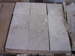 Crate of Camargo Travertine 4"x4" Filled and Honed Tile 