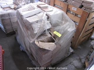 Pallet of Lambrusco 6"x6" and 6" Quarter Round Tiles