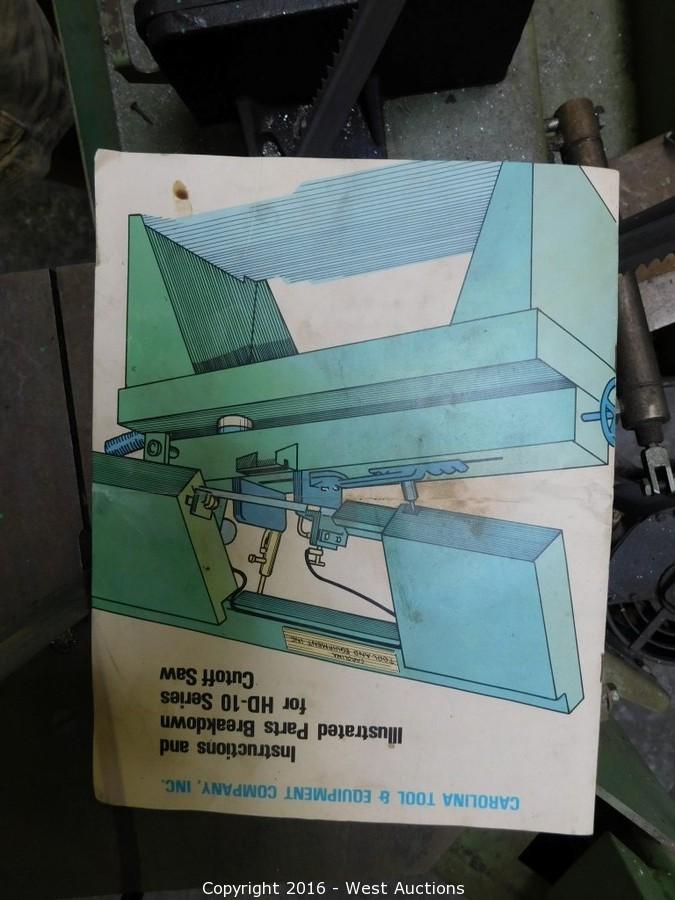 Carolina Hd10 Bandsaw Instruction Parts Manual