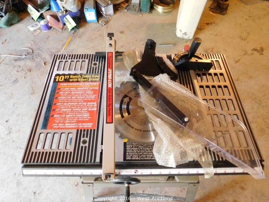 West Auctions Auction Motorcycles, ATV's and Tools ITEM ACE 10" Table Saw