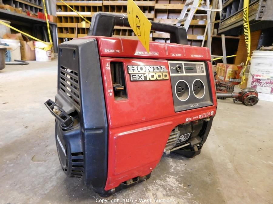 West Auctions Auction Complete Liquidation Of Scheiber Plumbing Company Item Honda Ex 1000 Generator