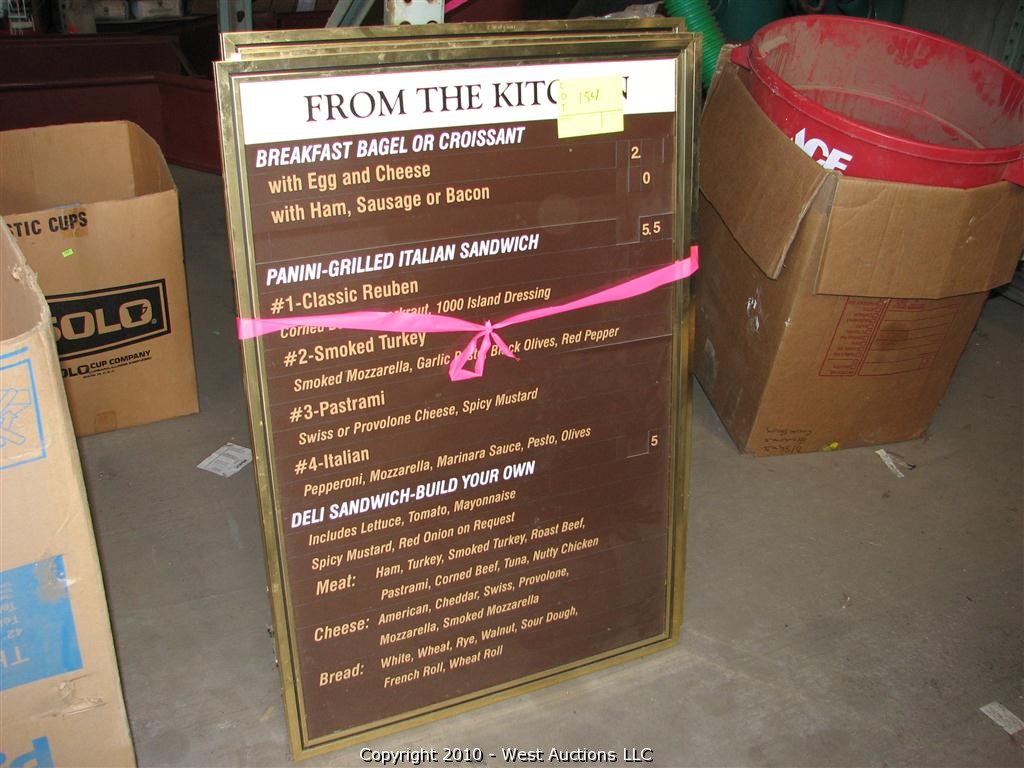 West Auctions Auction Restaurant / Convenience Store Equipment and