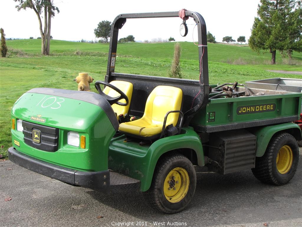 West Auctions Auction Golf Course Equipment and Merchandise in Woodland, Ca ITEM John Deere