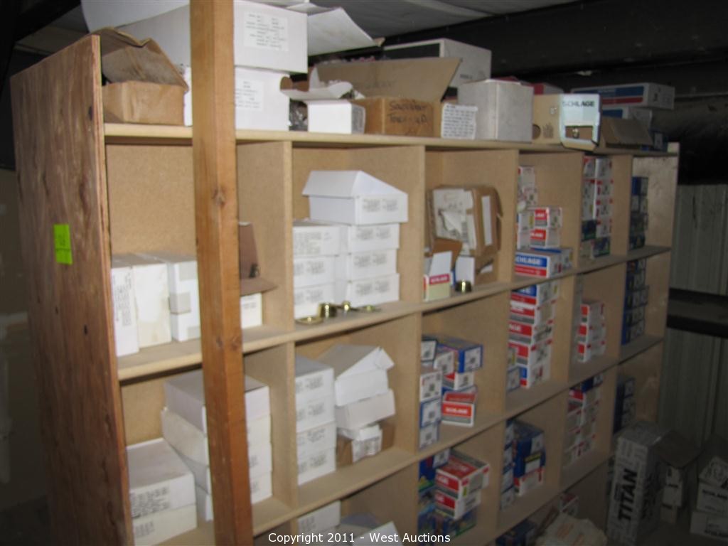 West Auctions Auction Door and Trim Shop in Newcastle, California ITEM Wood Shelving w