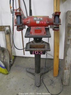 Bench Grinder on Anchored Stand - Milwaukee Model 4980