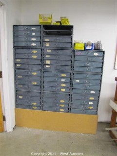 Variety Lot - Work Tables, Rolling Tool Cabinets, Shelves, Fasteners