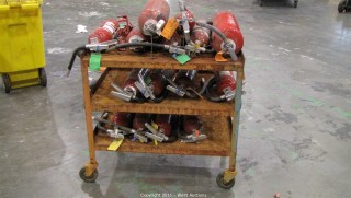 Variety Lot - Rolling Cart, (15+) Fire Extinguishers