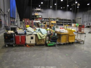 Variety Lot - (6) Rolling Carts, (3) Rolling Hampers, Painting Equipment