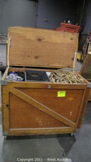 Variety Lot - Rolling Box with Hinging Lid, Rope, Straps