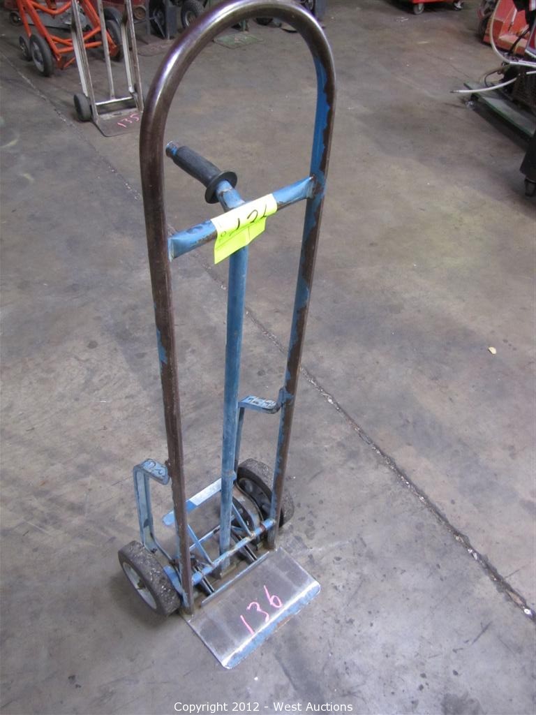 West Auctions Auction First Bankruptcy Auction Of Recycling Warehouse In West Sacramento Ca Inside Lots Item 54 Hand Truck With Solid Rubber Tires And Kicker Pedal