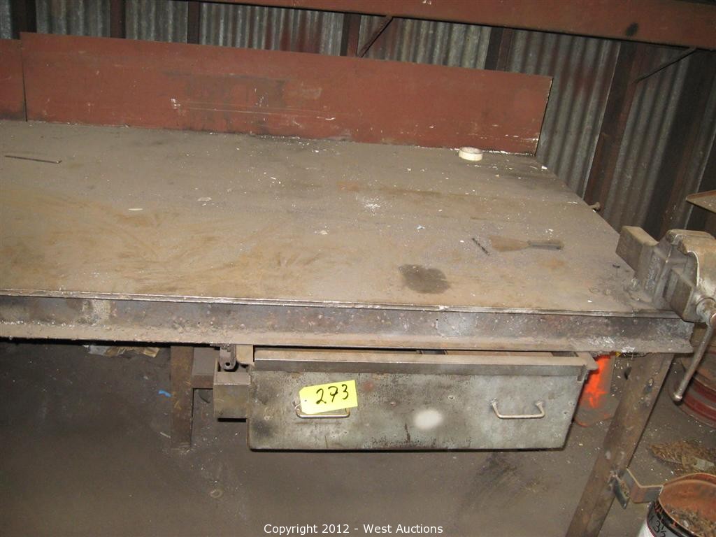 West Auctions Auction Metalworking Equipment, Ford F800 Crane Truck, Welders, Power Tools