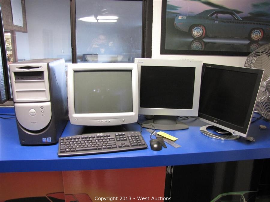 West Auctions Auction Complete Sellout Of Sacramento Printing Company Item Dell Dimension 8100 Pc With 3 Monitors