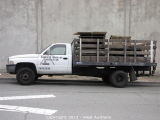 1995 Dodge Ram 3500 Cummins Turbo Diesel Stakeside Flatbed 