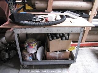 4' x 2' Metal Cart with Contents