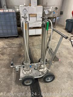 Double Cartridge Filter on Cart