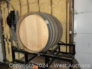 (1) Wine Barrel with Dupuis 2022 Estate Pinot Noir with Barrel and Rack