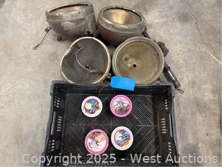 (4) Vintage Automotive Lights, Model A Sparkplugs And More 