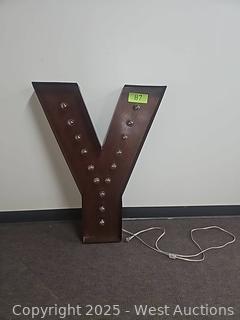 Marquee Letter Y 