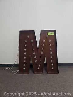 Marquee Letter M Or W