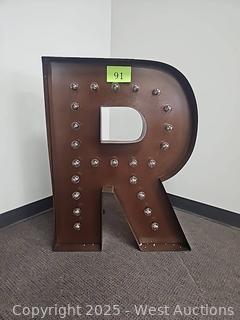 Marquee Letter R