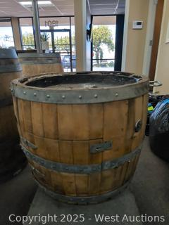 Half Wine Barrel Fire Pit