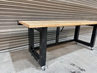 Husky Ready-To-Assemble 6 ft. Folding Adjustable Height