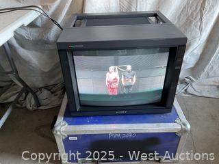 Sony PVM-2030 20” CRT Monitor In Road Case