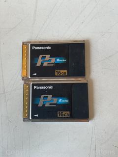 2 Panasonic 16GB P2 Storage Cards