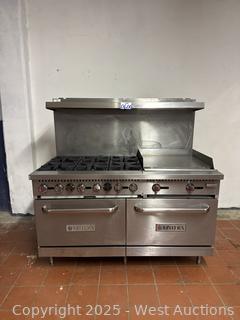 Kintera 6-Burner/24” Griddle/Oven Range 