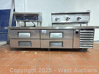 True 84” Chef Base Refrigerator With 4-Drawers 