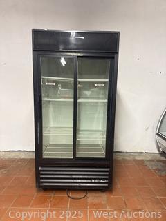 True Glass Sliding Door Merchandiser Refrigerator 