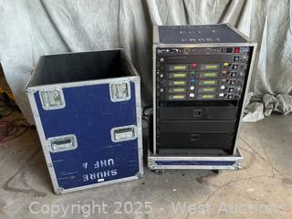 Shure UHF System With antennas In Rack