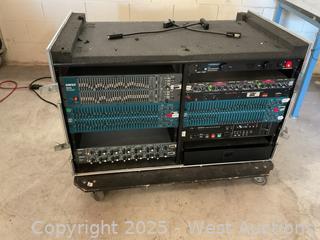 Ashly, BSS, Furman, DBX, Denon Audio Rack Gear In Road Case