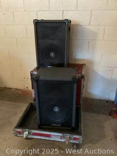 2 Yamaha 12” Speakers In Road Case