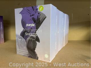 Quantity of (3) Purple Softstretch Sheets - Twin/TwinXL