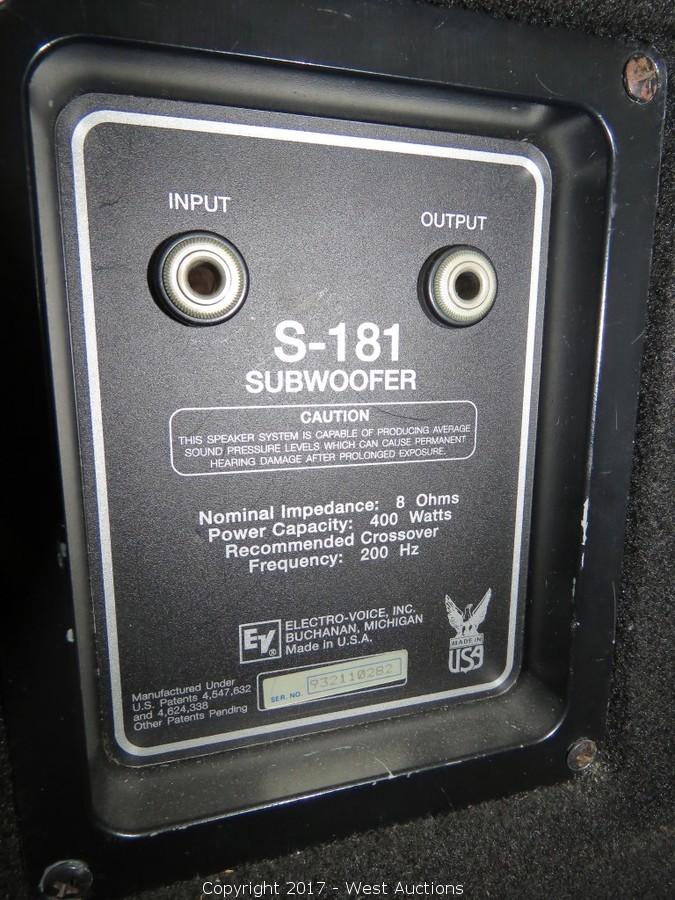 West Auctions Auction Auction 1 Surplus Audio/Video and Staging