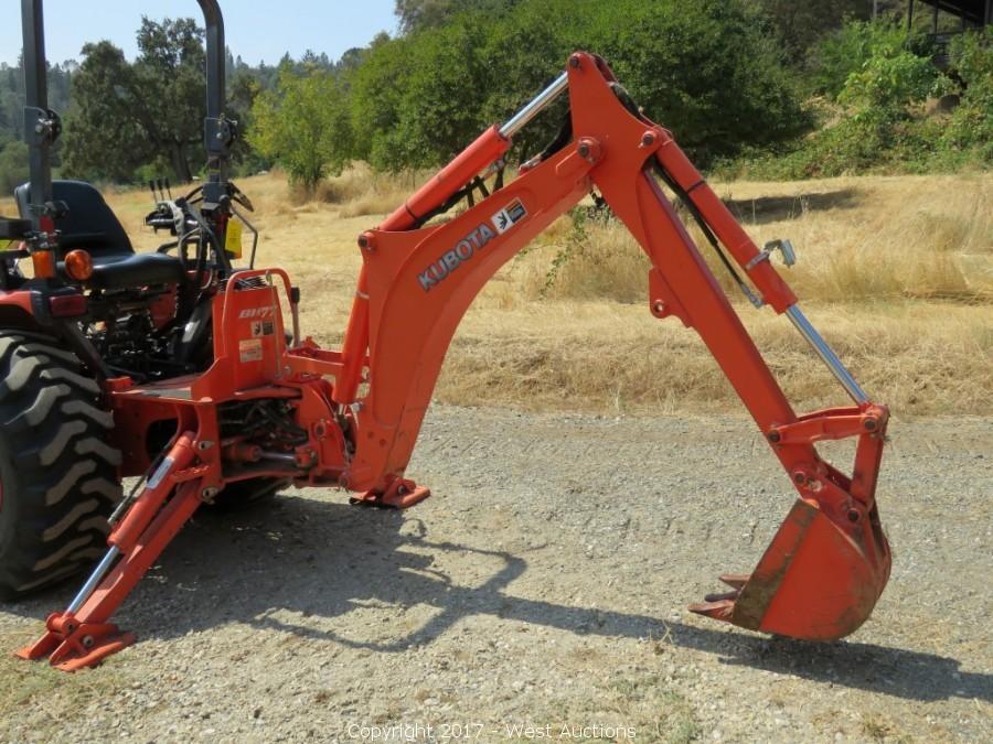 West Auctions Auction Complete Farm Liquidation ITEM Kubota BH77 Backhoe Attachment