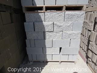 1 Pallet Masonry Block - 8x8x16 STD Split Face 1 Side - Grey Lightweight