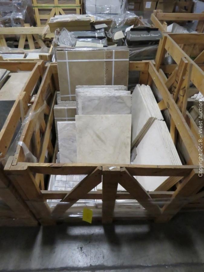 West Auctions Auction Liquidation Auction of Tile Inventory ITEM Crate Entire Crate of