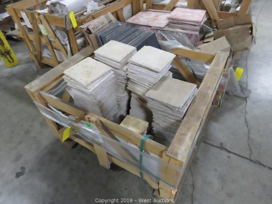 West Auctions Auction Liquidation Auction of Tile Inventory ITEM Crate Entire Crate of 8x8