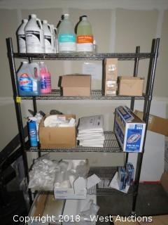 Metro Rack 6’x4’x1.5’ with Cleaning Supplies